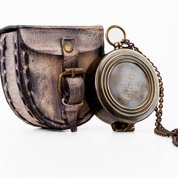 Brass Pirates Compass 2 Inch Authentic Nautical Navigation Compass gift for him - Picture 11 of 15